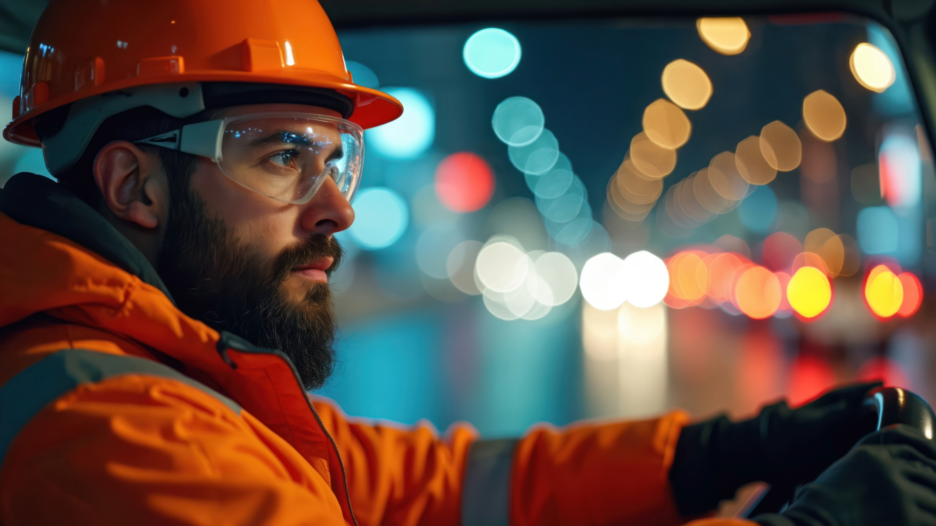 Trabajador con ropa de alta visibilidad